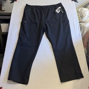 NWT Cherokee Workwear Women's Modern Classic Scrub Pants Black SZ 3XL